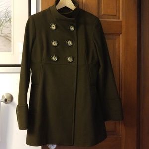 Michael Kors olive green pea coat
